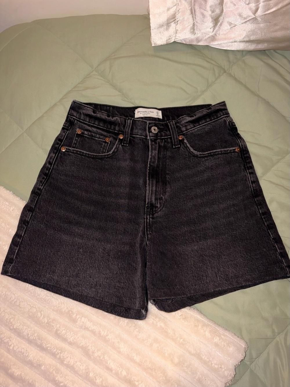 Abercrombie & Fitch High-Waist Black Denim Women’s Shorts
